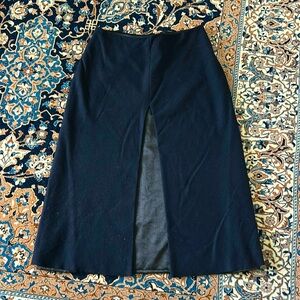 Jil Sander navy wool skirt